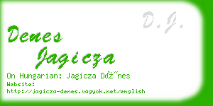 denes jagicza business card